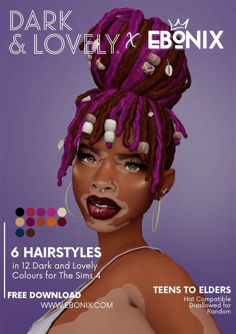 Play In Color Hair Collection Ebonix In 2024 Play Sims 4 Hair Collection Play Sims