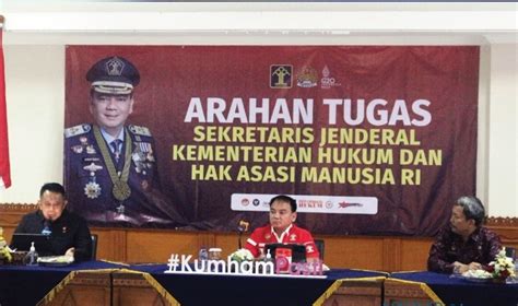 Arahan Tugas Sekretaris Jenderal Kemenkumham Di Kantor Imigrasi Kelas I