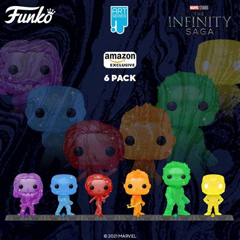 A Funko Pop Artist Series Set With 6 Avengers Figures Pop Figures