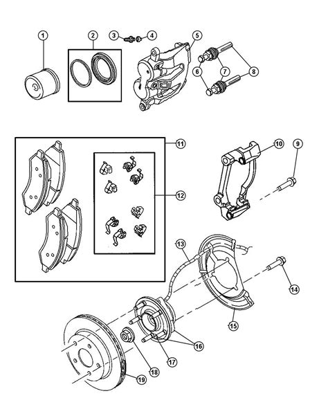 Dodge Dakota Caliper Disc Brake Right Brakes Wheel Lock 05143348ac Chrysler Jeep Dodge