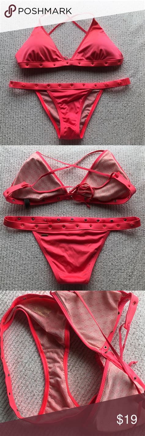 Victorias Secret Skimpy Coral Bikini Bikinis Coral Bikini High