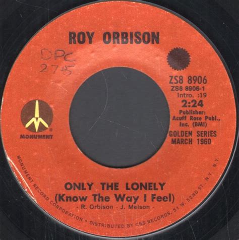 Roy Orbison Only The Lonely Vinyl Records And Cds For Sale Musicstack