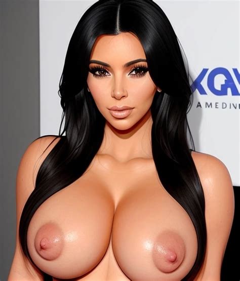 Rule 34 Ai Generated Big Breasts Black Hair Breasts Celebrity Kim Kardashian Nipples Real