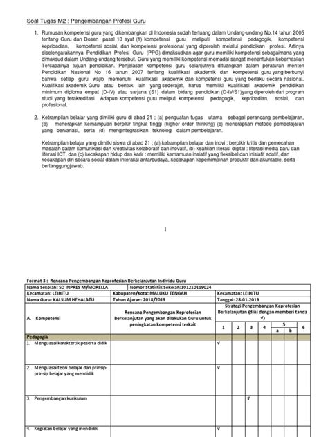 Format Rencana Pengembangan Keprofesian Guru Pemula Delinewstv