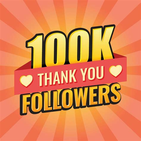 Thank You 100000 Followers Icon In Flat Style Subscription Amount