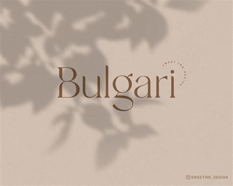 Bulgari Elegant Typography Logo Design Luxury Logo | Etsy