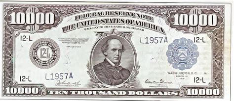 United States Treasury 10000 Bill Digital Art By Bootster And Lord