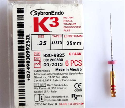 Kerr Sybron Endo K3 Niti File 25mm G Pack 6 Files Ebay