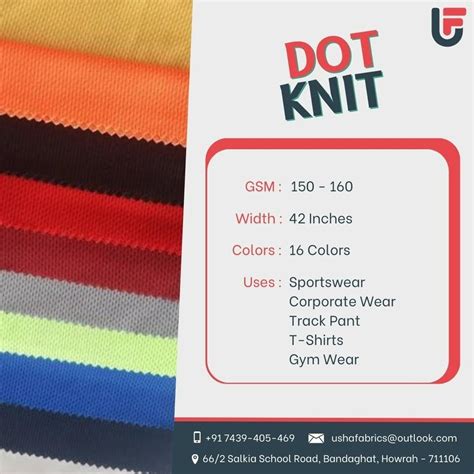 Polyester Dot Knit Fabric Plain Solids Multicolour At Rs 218 Kg In Howrah