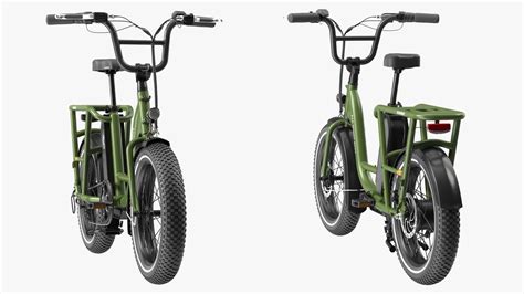 3d Two Wheel Electric Radrunner Bike Green Rigged For Cinema 4d Model