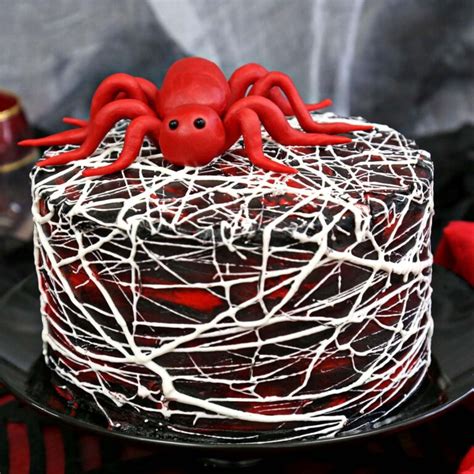 Spiderweb Naked Red Velvet Cake Sugarhero