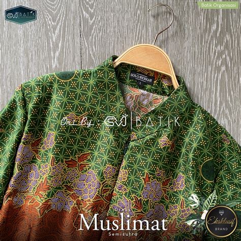 Jual Dress Muslimat Nu Gamis Batik Hijau Pengaosan Fatayat Seragam