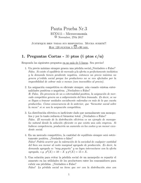 Examen 2017 Preguntas Y Respuestas Pauta Prueba Nr ECO111