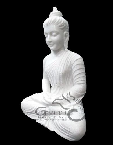 White Marble Lord Buddhas Statue Sculpture In Bangalore For Temple At