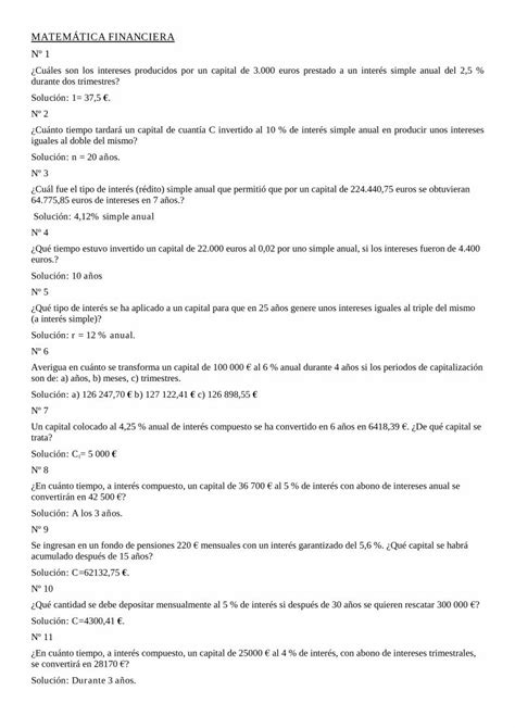 PDF MATEMÁTICA FINANCIERA Nº 1 matematica cuantía C