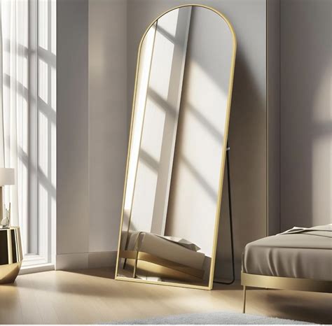 Nuttuto Arched Full Length Mirror Floor Mirrors With Aluminum