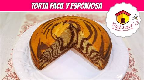 TORTA CEBRA Chocolate Y Vainilla MUY FACIL Bizcochuelo Marmolado SIN