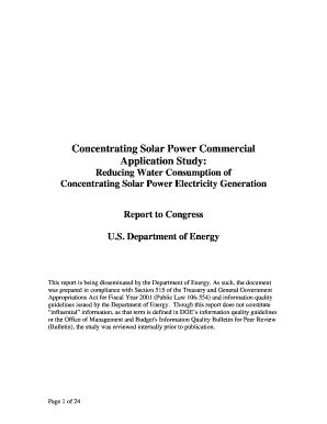 Fillable Online Eere Energy Concentrating Solar Power Commercial