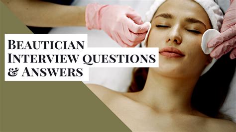 Beautician Interview Questions Answers