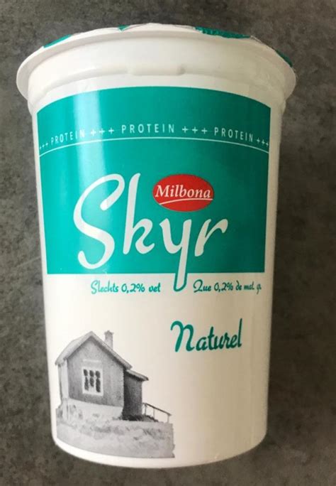 Skyr Naturel Milbona kalorie kJ a nutriční hodnoty KalorickéTabulky cz