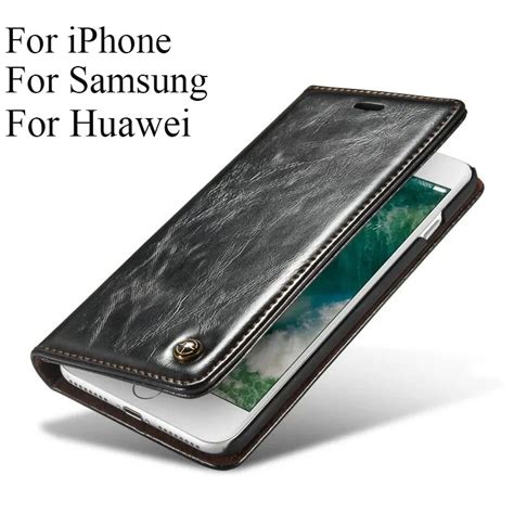 CaseMe Brand High Quality Magnetic Auto Flip Wallet Cover For Samsung