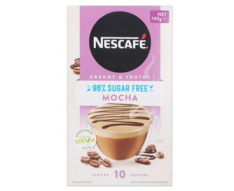 X Pk Nescaf Sugar Free Instant Coffee Sachets Mocha G