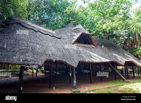 Shona tribal architecture, Harare Gardens, CBD, Harare, Zimbabwe Stock ...