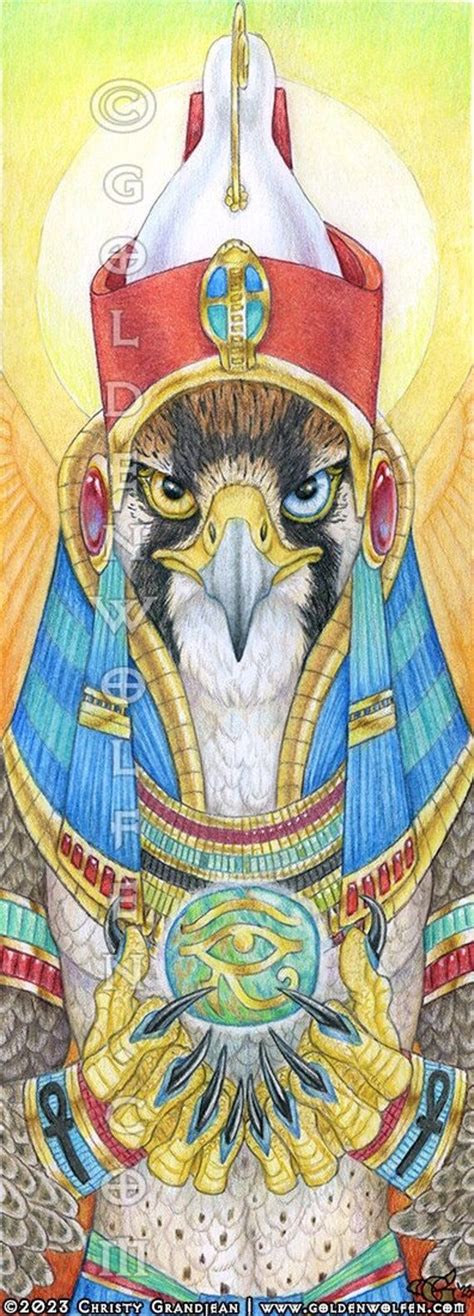 Horus Falcon God Egyptian Mythology Print - Etsy | Egyptian mythology ...