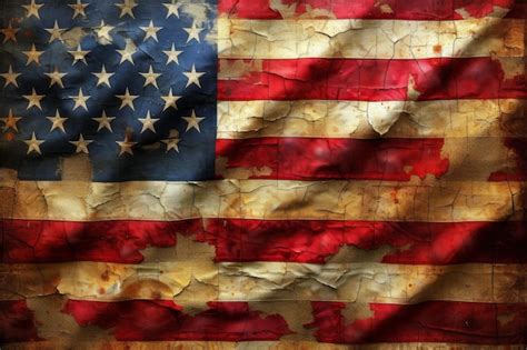 Premium Photo Weathered American Flag