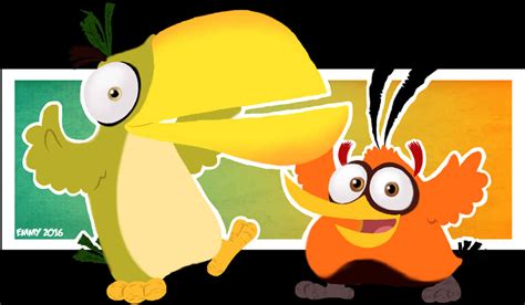 Download Angry Birds Characters Chuckand Bubbles | Wallpapers.com