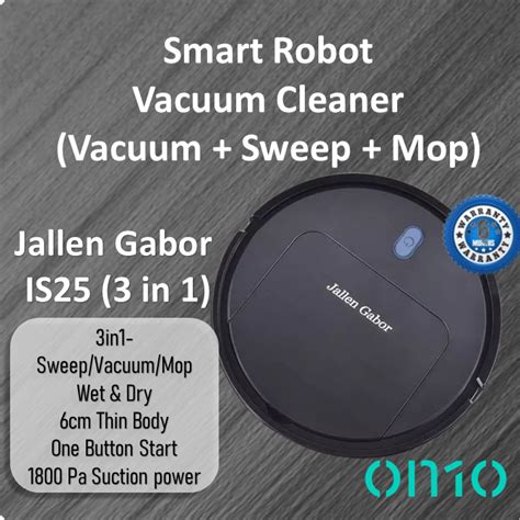 Jallen Gabor IS25 (3in1) Robot Vacuum Cleaner Vacuum Robot Vacuum ...