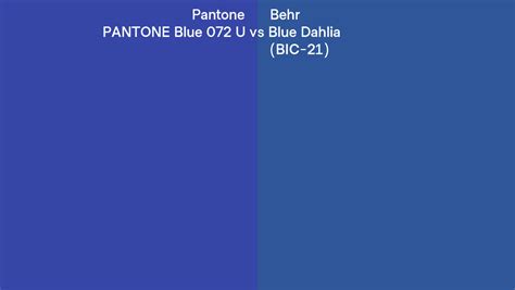 pantone blue    behr blue dahlia bic  side  side comparison