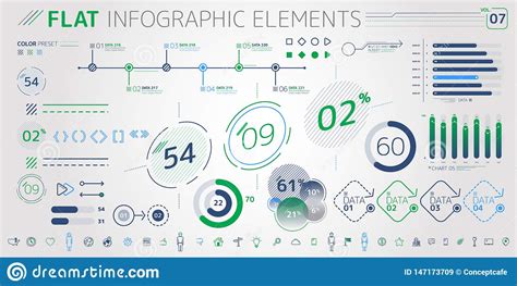 Cole o Incorporada Dos Elementos De Infographic Ilustração do Vetor