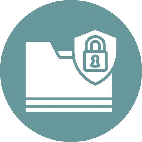 Premium Vector Secure Folder Icon Style