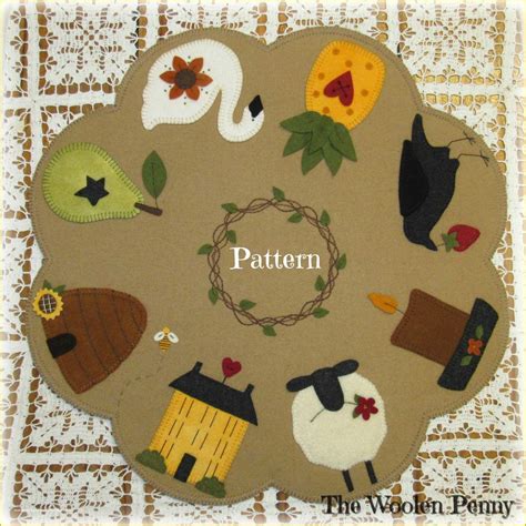 Free Penny Rug Templates Of I Love Primitives Penny Rug Wool Applique