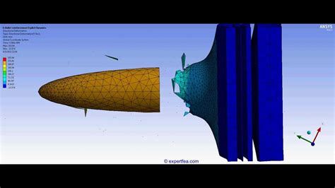 Ansys Workbench Explicit Dynamics Fea Of A Bullet Perforating Different