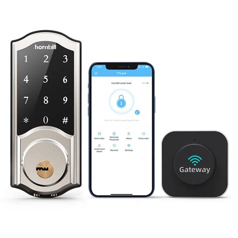 Wifi Smart Door Lock Hornbill Keyless Entry Digital Front Door Lock With Wi Fi Bridge Deadbolt