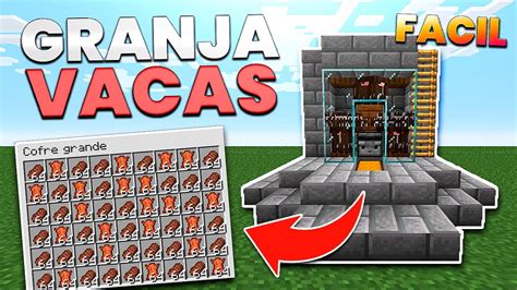 🐄 Granja De Vacas FÁcil Tutorial Minecraft Java 120 Youtube