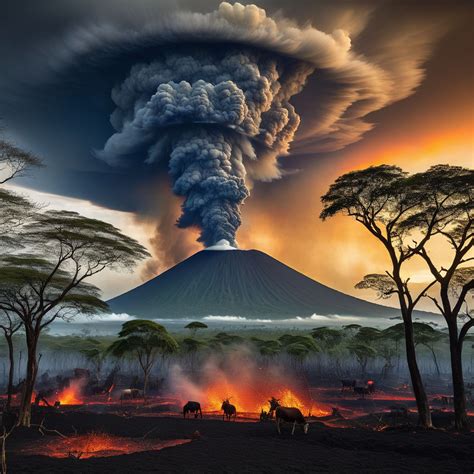 Mount Tambora erupting in 1815 by Seydi Ahmet Cosgun - Playground