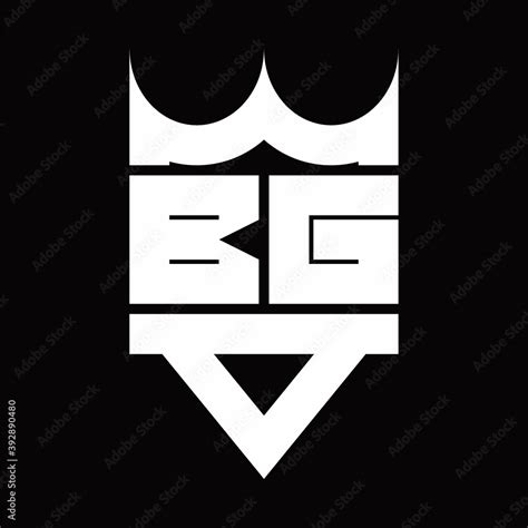 Bg Logo Monogram With Crown Shape Isolated Stock Vector Adobe Stock