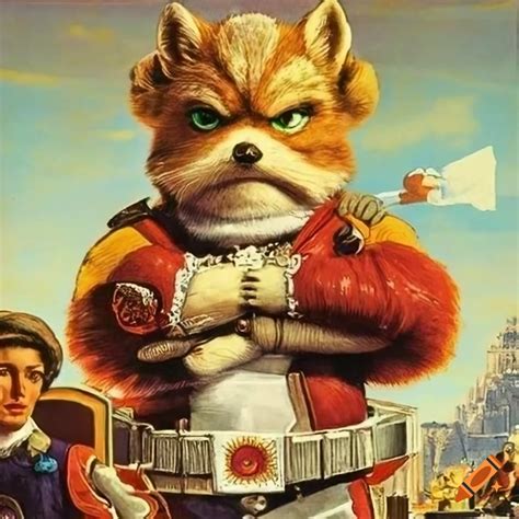 Intricate Details With A Vintage Star Fox Style Mink In A Poster