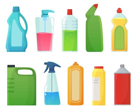 Botellas De Detergente Ilustraci N De Dibujos Animados De Productos De