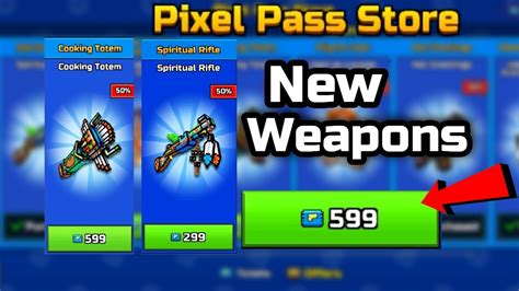 New Pixel Pass Store Weapons Buy Them With Tickets Pixel Gun D