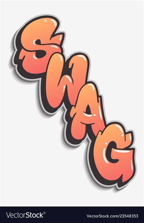 The Word Swag In Bubble Letters