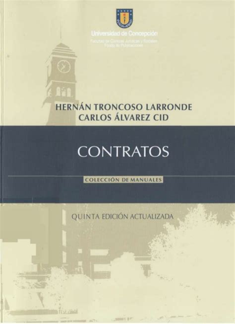 Libros De Derecho Contratos Hernam Troncoso