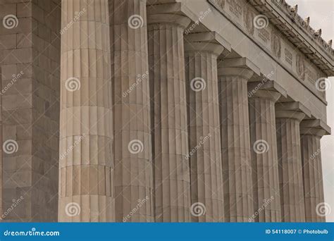 Columnas D Ricas Robustas De Lincoln Memorial Imagen De Archivo