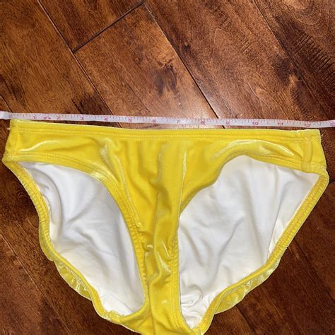 Vintage Bikini Small S Velvet Yellow Jamyes Bra Gem