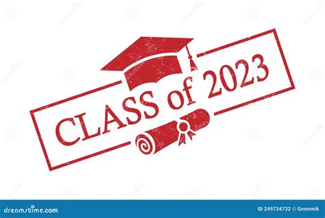 Graduate 2023 Class Of 2023 Lettering Logo Stamp Graduate Design