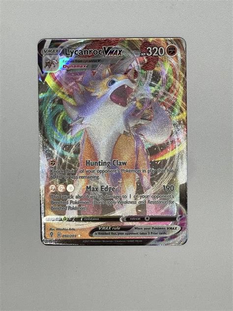 Lycanroc Vmax Ultra Rare Evolving Skies Ace Graded Off