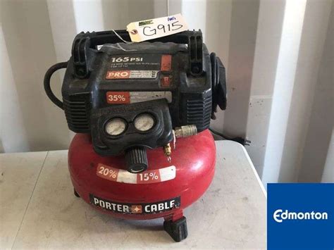 Porter Cable 4Gal 165psi Air Compressor Michener Allen Auctioneering Ltd